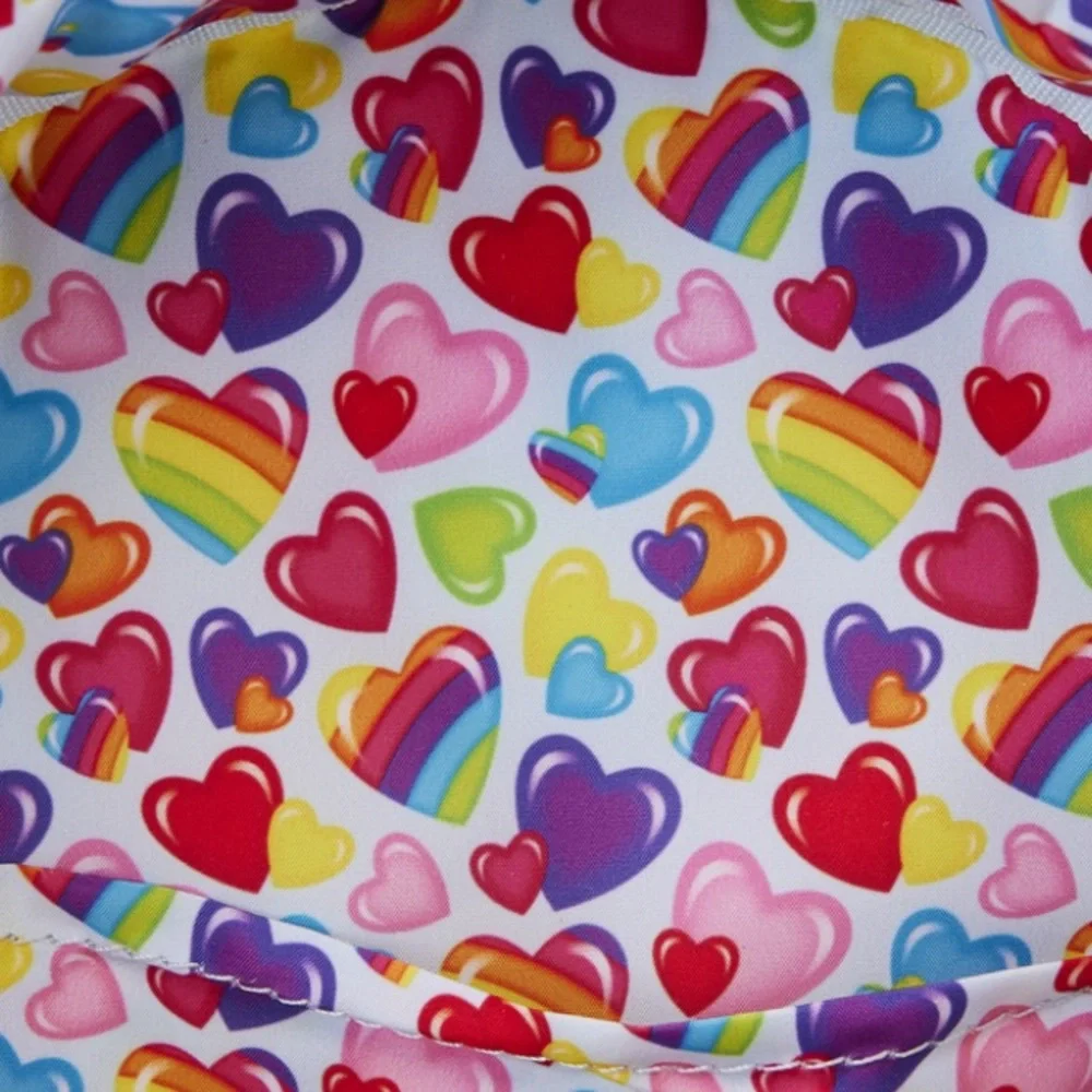Loungefly Lisa Frank Rainbow Heart Mini‎ Backpack with Waist Bag Retro